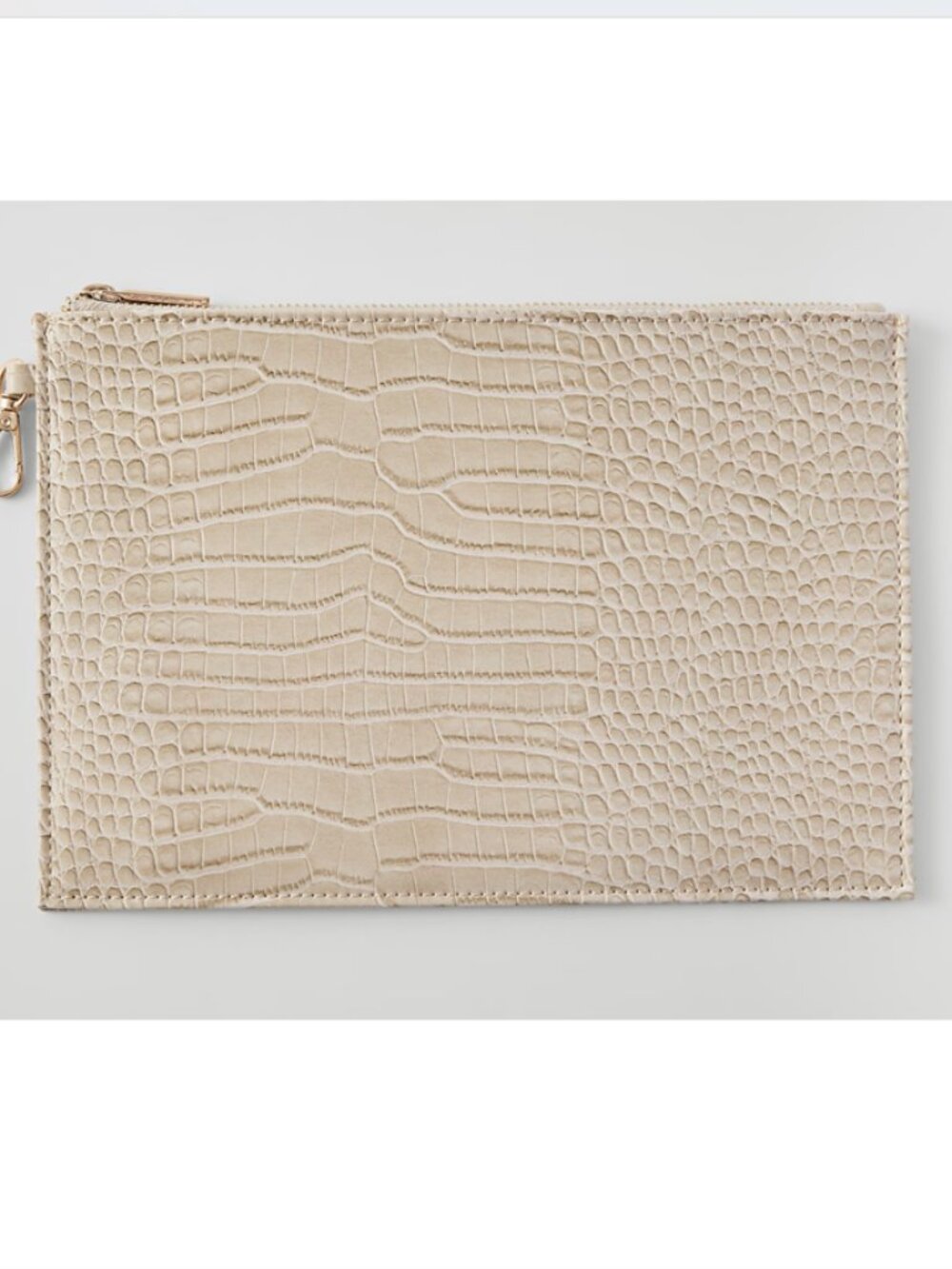 Ann Taylor The Weekend Croco Clutch - Pearl Shadow